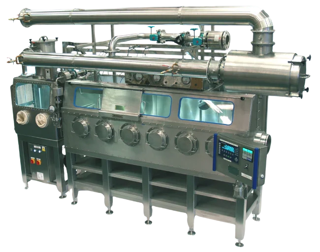 Lead-shielded glovebox for hazardous materials processing and handling